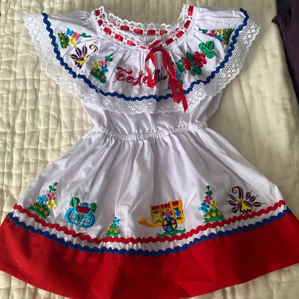 Toddler dress from Costa Rica, girl’s Costa Rican dress